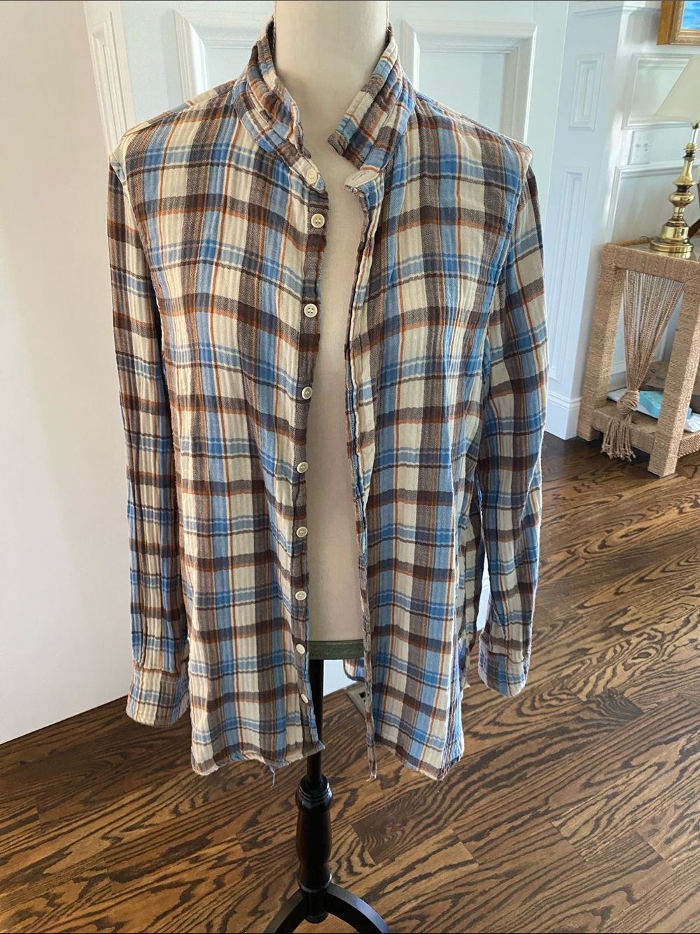 CP Shades Blue, Brown and Cream Plaid Shirt